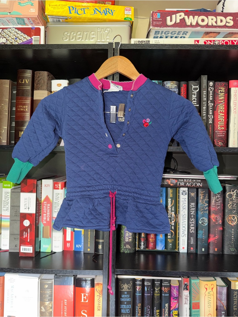 Vintage 90s Circo Quilted Pullover Jacket 3T Peplum Drawstring CottagecoreRetro